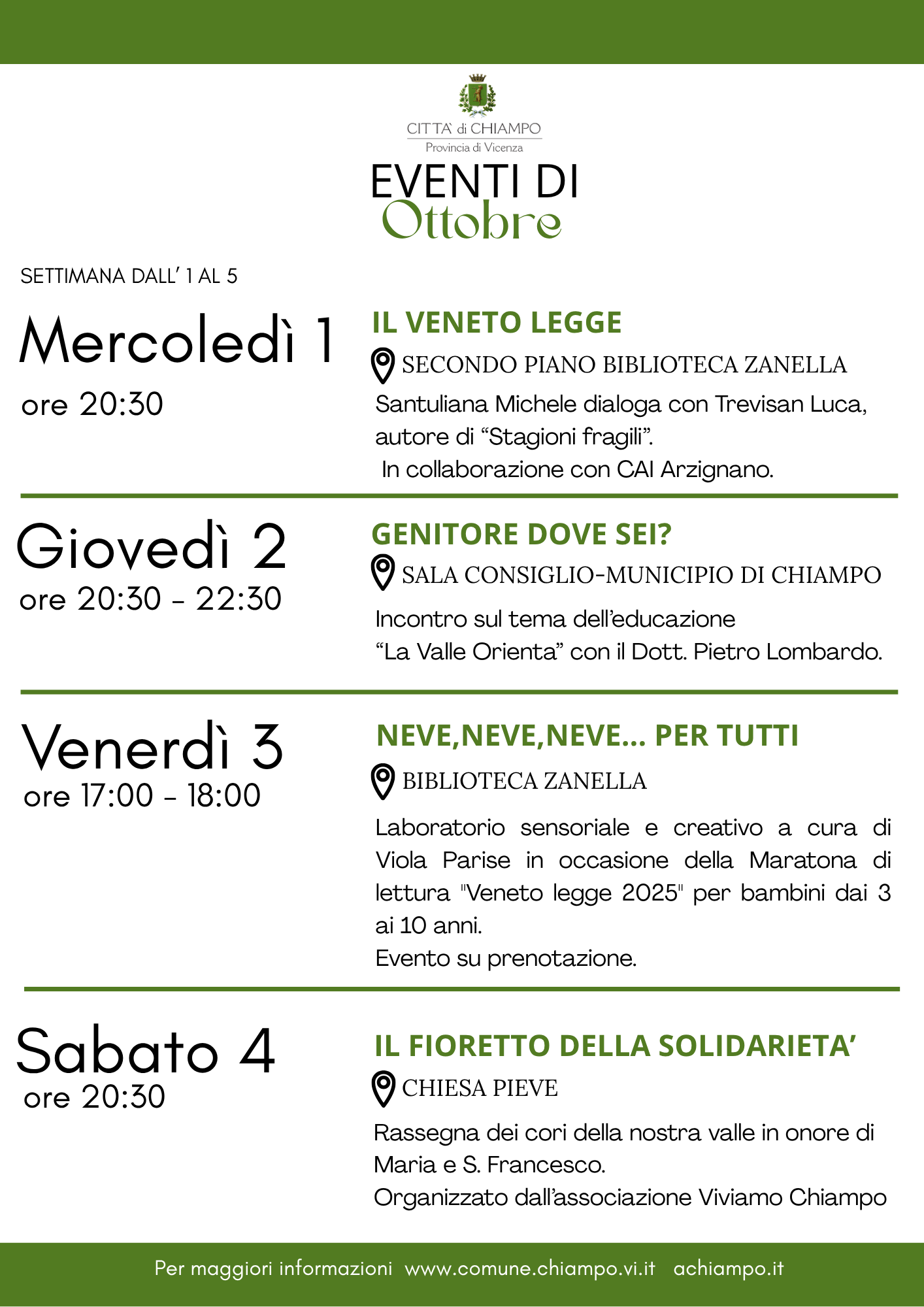 1 SETTIMANA DALL1 AL 5