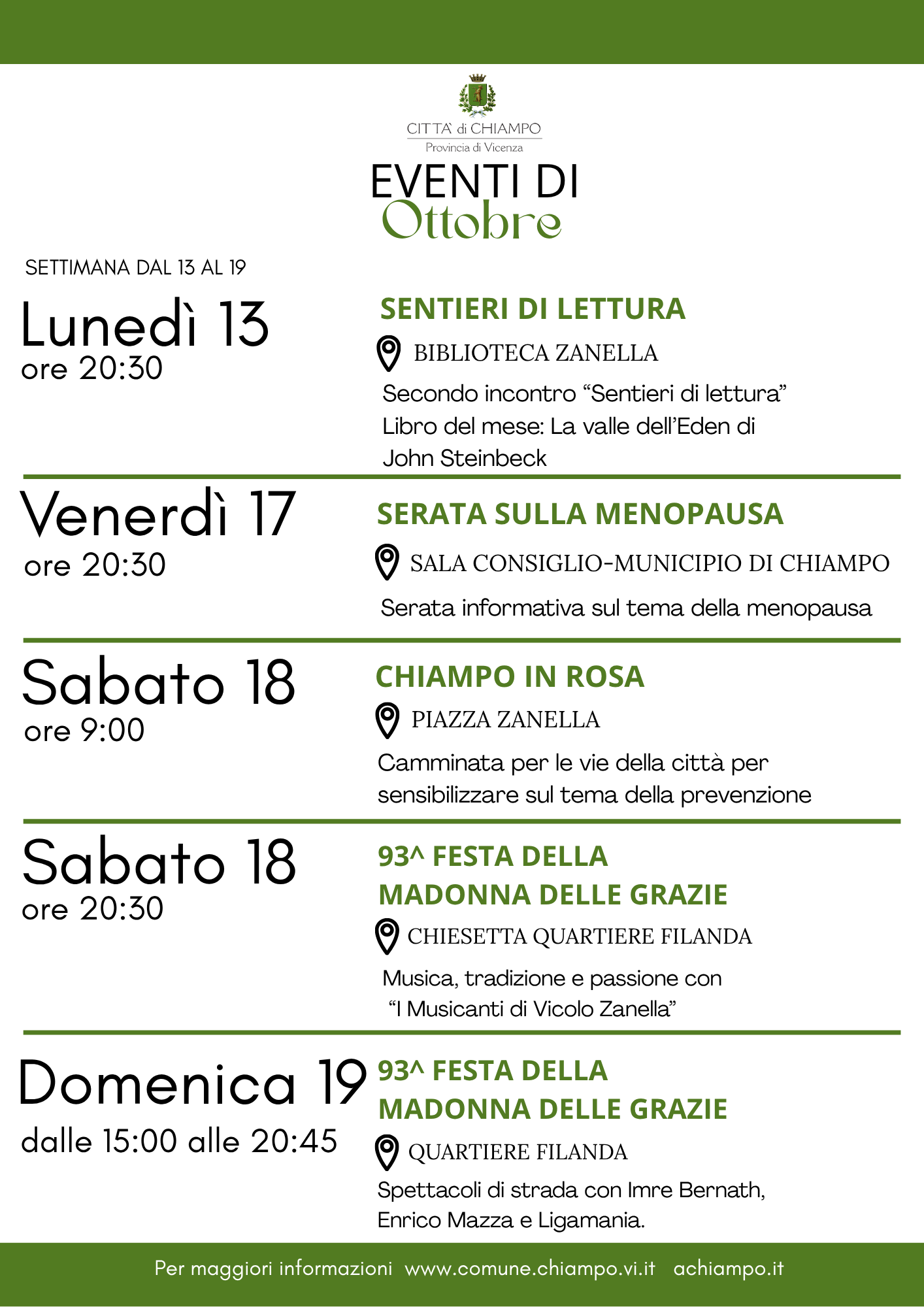 3 SETT DAL 13 AL 19