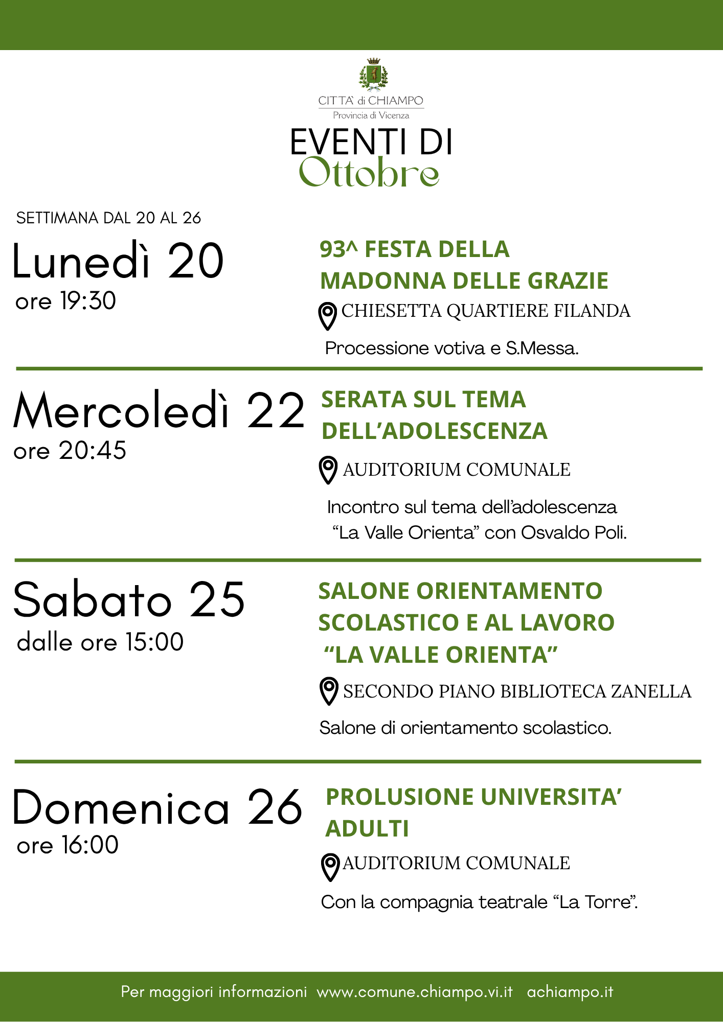 4 SETT DAL 20 AL 26