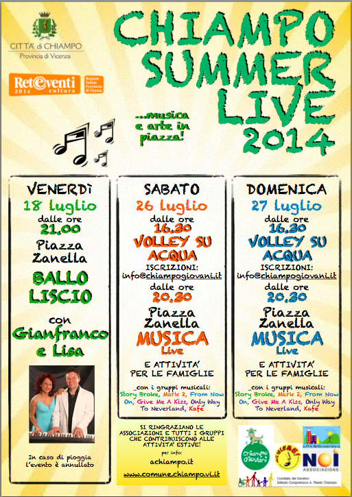 Chiampo summer live MUSICA