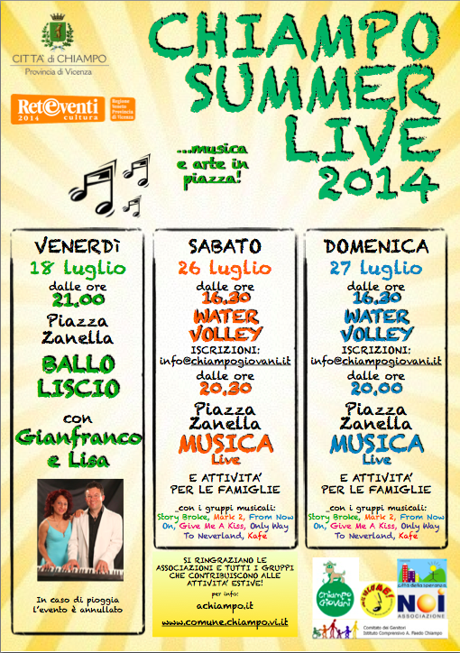 Chiampo summer live Musica U.V.