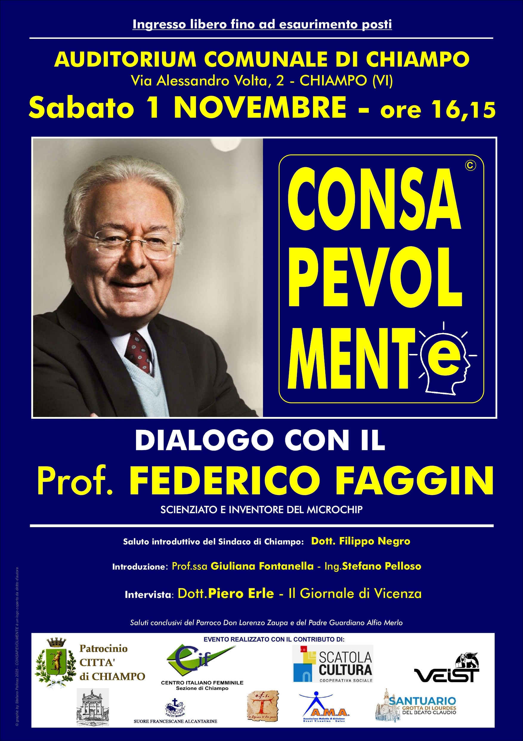 LOCANDINA INVITO - DIALOGO con PROF. FEDERICO FAGGIN - sabato 01 novembre 2025 - ore 16 - AUDITORIUM CHIAMPO _page-0001