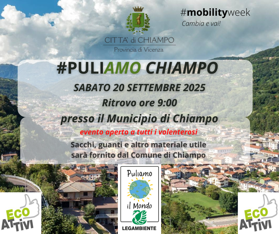 PULIAMO CHIAMPO 20 SETTEMBRE